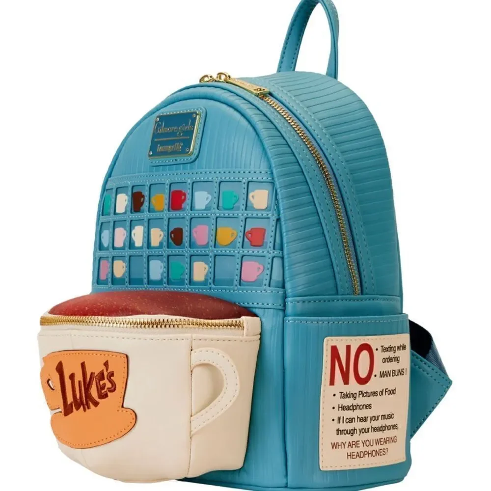 ☕️☕️Loungefly Gilmore Girls Lukes Diner Domed Coffee Cup Mini Backpack